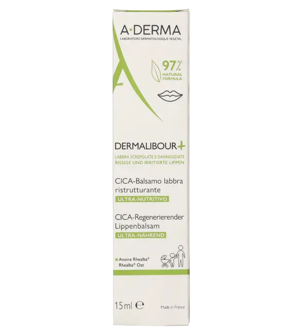 A-Derma Dermalibour+ Repairing Cica-Lip Balm 15 ml