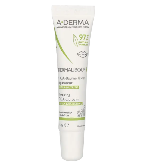 A-Derma Dermalibour+ Repairing Cica-Lip Balm 15 ml