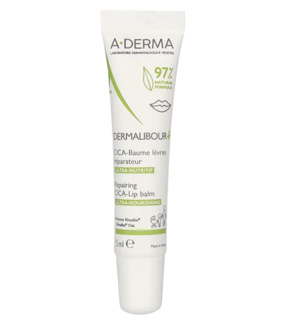 A-Derma Dermalibour+ Repairing Cica-Lip Balm 15 ml