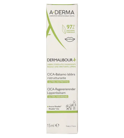 A-Derma Dermalibour+ Repairing Cica-Lip Balm 15 ml